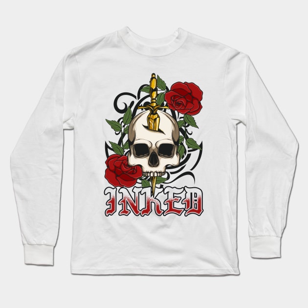 Inked Tattooed Tattoo Lovers & Tattoo Artists Long Sleeve T-Shirt by theperfectpresents